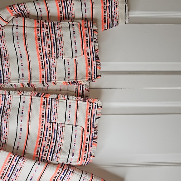 Belle Vere Blazer Neon Stripe Jacket Sz S - Picture 4 of 6